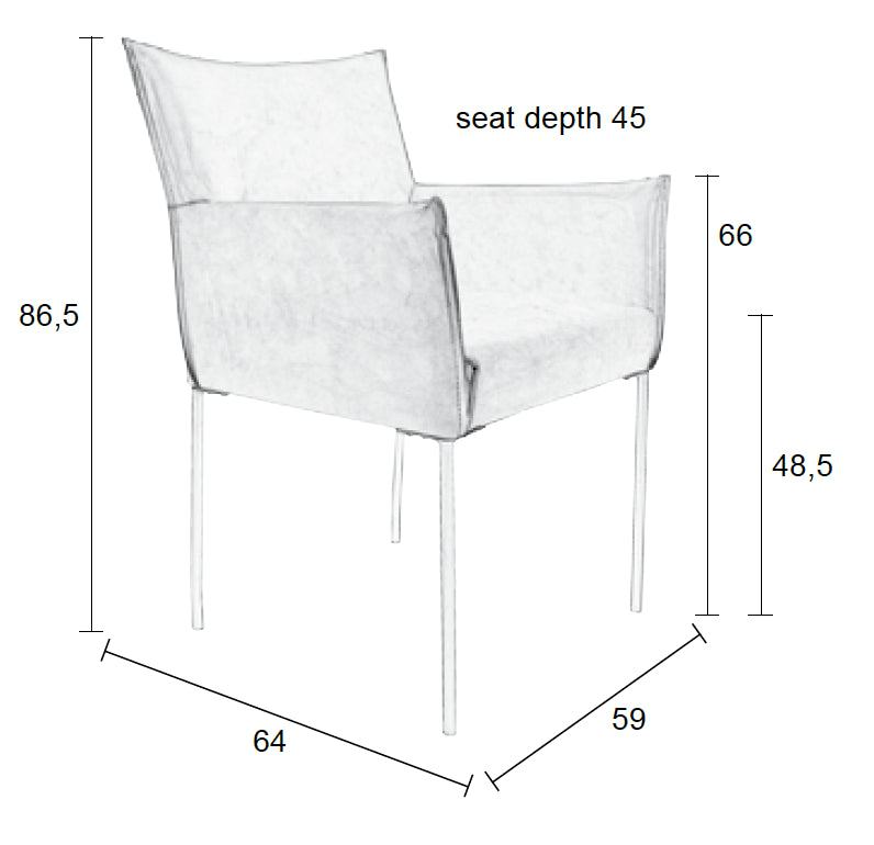 Armstoel Dion Velvet Pink